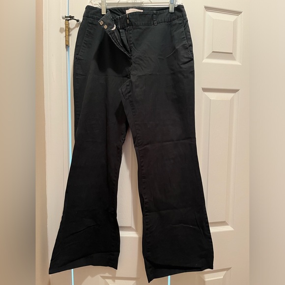 *missing tag, probably a size 10 (see photo) LOFT wide leg black pants - Picture 1 of 2